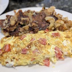 Uncle Bill's Diner - Greek omelette with home fries (requested well done and that's what I got)