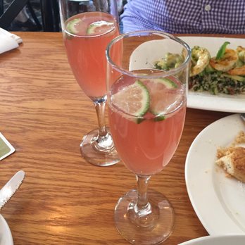 Backstreet Cafe - Pomegranate Mimosas - New American Near Me - Houston, Texas