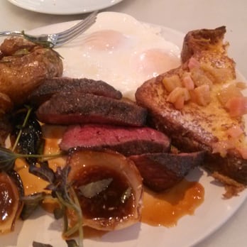 a.kitchen - steak and egg. the french toast is stolen from another plate... - New American Near Me - Philadelphia, Pennsylvania
