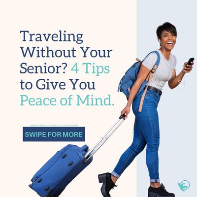 Travel Tips for Senior Support - Whether it’s for Spring break, a summer vacation, or just a weekend getaway, an opportunity to unwind from your senior caregiving duties is essential. However, dealing with the emotions and anxiety of leaving your senior behind can be overwhelming.
Don’t cancel your trip just yet. You can take a well-deserved vacation by planning in advance— and partnering with a professional home care agency, like Visiting Angels, to fill in while you’re away!
While we can’t take away all your worries about traveling without your aging loved one, we can assist with your travel action plan. Follow these helpful tips to cover every base before heading out on vacation!