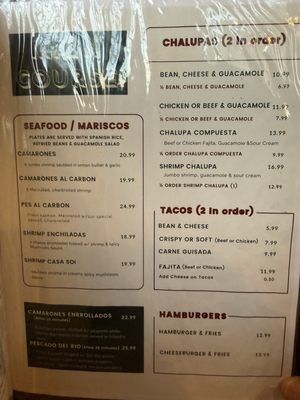 Menu photo 5 Casa Sol Mexican Restaurant San Antonio, TX