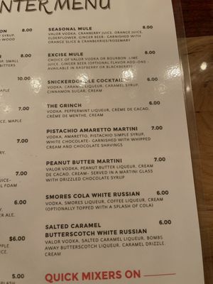 Menu photo 1 Excise Distillery Patton, PA