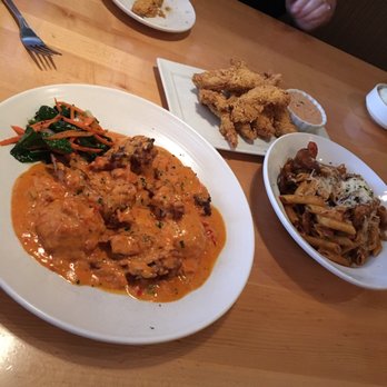 Tupelo Grille - Chicken & Dumplings (in tomato sauce???), Cajun pasta, Chicken Strips - Seafood Near Me - Whitefish, Montana