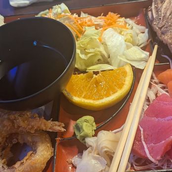Okayama Sushi - 3 Items Bento Lunch (With Sashimi) - Japanese Near Me - San Jose, California