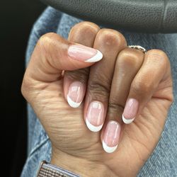 Wonderful Nails & Spa - Pink and White French Dip on Natural Nailss
