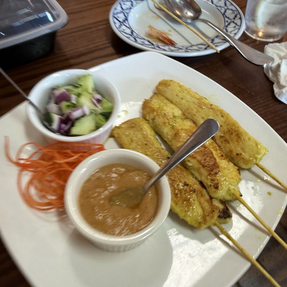 Thai Basil - Chicken satay we ordered a second serving before we finished... - Thai Near Me - Madera, California Thai Basil - Chicken satay we ordered a second serving before we finished... - Thai Near Me - Madera, California