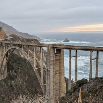 Bixby Bridge - Back side view from the parking lot - Landmarks & Historical Buildings Near Me - Monterey, California