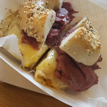 Ideal Bagel - The Dottie: roast beef, egg, and cheese on an everything bagel - Breakfast & Brunch Near Me - Athens, Georgia