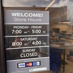 Sherwin-Williams Paint Store - Store Hours
