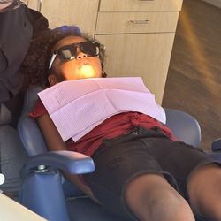 Santa Monica Dentistry for Children - Lana getting a cleaning