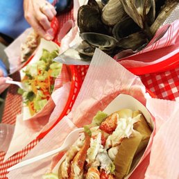 Deelish lobster roll and steamers. Deelish lobster roll and steamers.