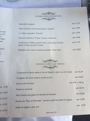 Menu photo 2 La Taverna Del Pittore Castagneto Carducci, LI Menu photo 2 La Taverna Del Pittore Castagneto Carducci, LI