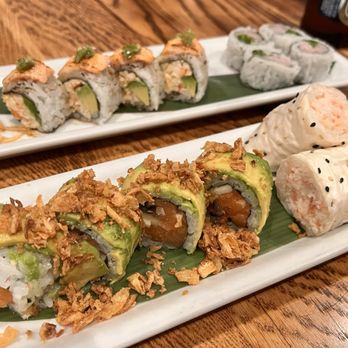 Yakumi - Baked crab handroll, Salmon Poke Roll,  Baked Salmon Roll - Sushi Bars Near Me - Burbank, California