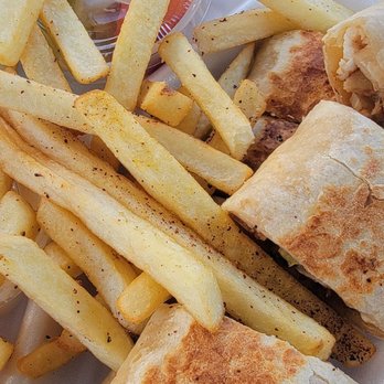 Cuzz Trio Shawarma & Grills - fries and a sandwich - Falafel Near Me - Webster, Texas Cuzz Trio Shawarma & Grills - fries and a sandwich - Falafel Near Me - Webster, Texas