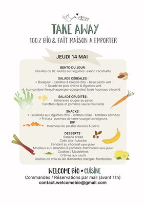 Menu photo 2 Welcome Bio Cuisine Paris, 75 Menu photo 2 Welcome Bio Cuisine Paris, 75