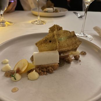 Beckta Dining & Wine - deconstructed cheesecake (?) black lime twill, vanilla mascarpone, meyer lemon and more - Wine Bars Near Me - Ottawa, Ontario
