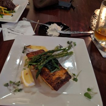 The Mick - Blackened Salmon with Asparagus. - Bars Near Me - Holyoke, Massachusetts