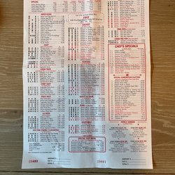 Shong Fa Jaing - Menu