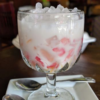 Rain Thai and Sushi Bar - Thai iced dessert made with coconut milk, water chestnuts, jackfruit, and tapioca. $5. Available Saturday lunch only. - Asian Fusion Near Me - Atlanta, Georgia