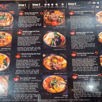 Tasty Pot - Menu - Hot pot choices - Hot Pot Near Me - Alhambra, California