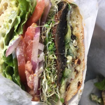 Cafe Aroma - Vegetarian sandwich called Benjamin Button. Delish!!! - Coffee & Tea Near Me - Manteca, California