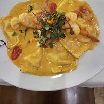 Pulcinella Ristorante - RAVIOLI DI GAMBERI CON SALSA DI ARAGOSTA - Italian Near Me - Thousand Oaks, California Pulcinella Ristorante - RAVIOLI DI GAMBERI CON SALSA DI ARAGOSTA - Italian Near Me - Thousand Oaks, California