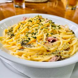 Gaststätte Le Rustique - Es muss ja nicht immer Pizza sein, auch die Spaghetti "al la carbonara" schmecken im "Le Rustique"