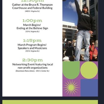 7th Annual Reno Women's March - Schedule of events 3/25/23 - Local Flavor Near Me - Reno, Nevada