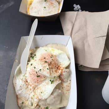 Biscuit Bitch - The plate with the fork: Easy Bitch and The plate without the fork: Surprise! - Breakfast & Brunch Near Me - Seattle, Washington
