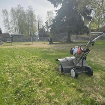 Caleb’s Services - a man using a lawn mower - Pet Waste Removal Near Me