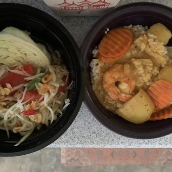 Penn's Thai House - Papaya Salad, Yellow curry with shrimp. - Thai Near Me - Henderson, Nevada Penn's Thai House - Papaya Salad, Yellow curry with shrimp. - Thai Near Me - Henderson, Nevada