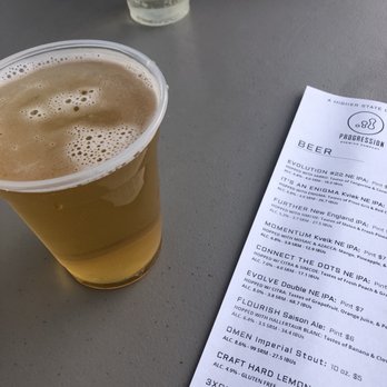 Progression Brewing Company - Flourish saison ale; delicious - New American Near Me - Northampton, Massachusetts