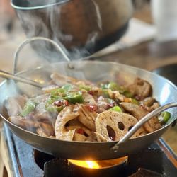Spicy Dragon - 06/24/2023: Griddle cooked lotus roots in seasoned chilis-- my favorite