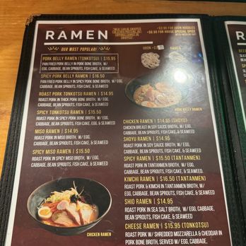 Sapporo Ramen & Grill - Ramen menu - Ramen Near Me - Palm Desert, California
