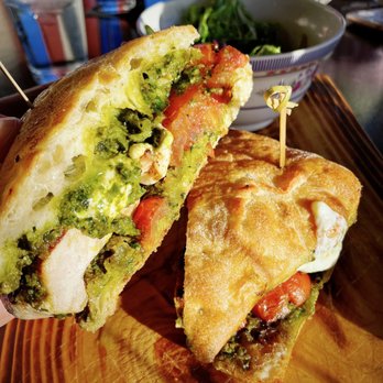 Finch - Caprese Chicken Panini - American Near Me - Wildomar, California Finch - Caprese Chicken Panini - American Near Me - Wildomar, California