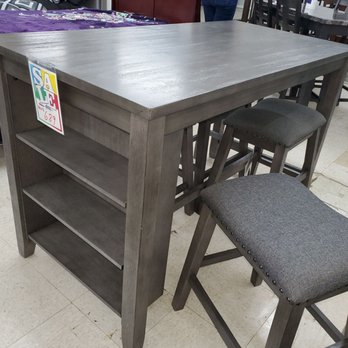 Rooms Are Us - Love this table with shelving and easy to clean chairs - Furniture Stores Near Me - Mobile, Alabama