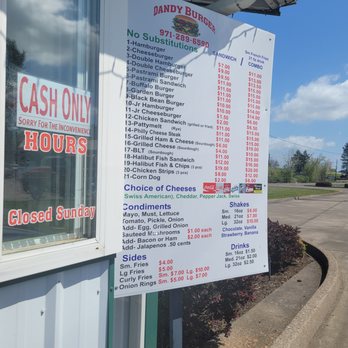 Dandy Burger - Menu - American Near Me - Dallas, Oregon