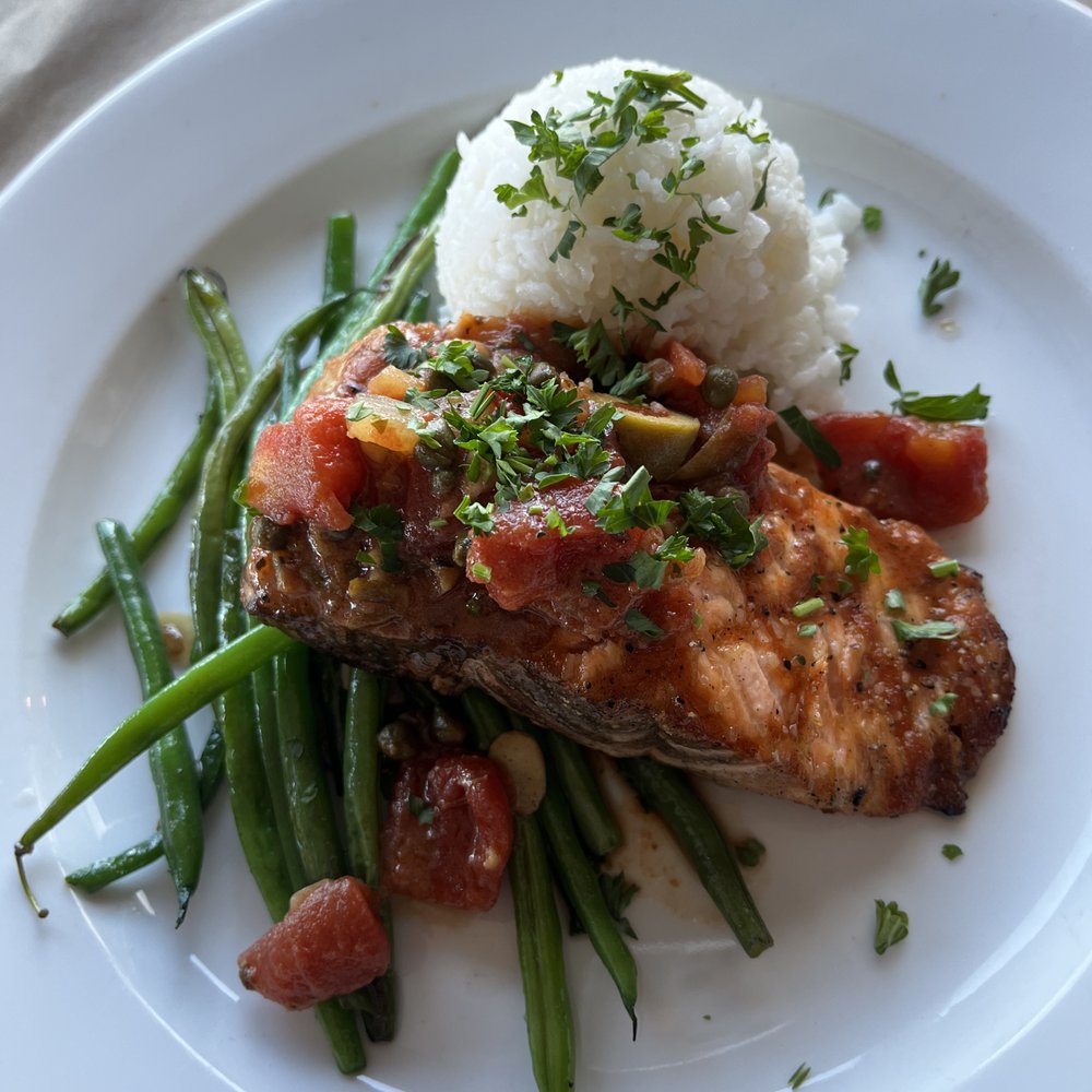 Cowfish - Feature Salmon of the day - New American Near Me - Hampton Bays, New York Cowfish - Feature Salmon of the day - New American Near Me - Hampton Bays, New York