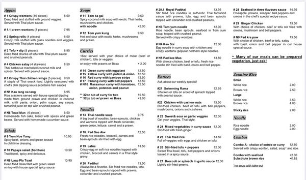 Menu photo 4 Take Thai Home Vancouver, BC Menu photo 4 Take Thai Home Vancouver, BC