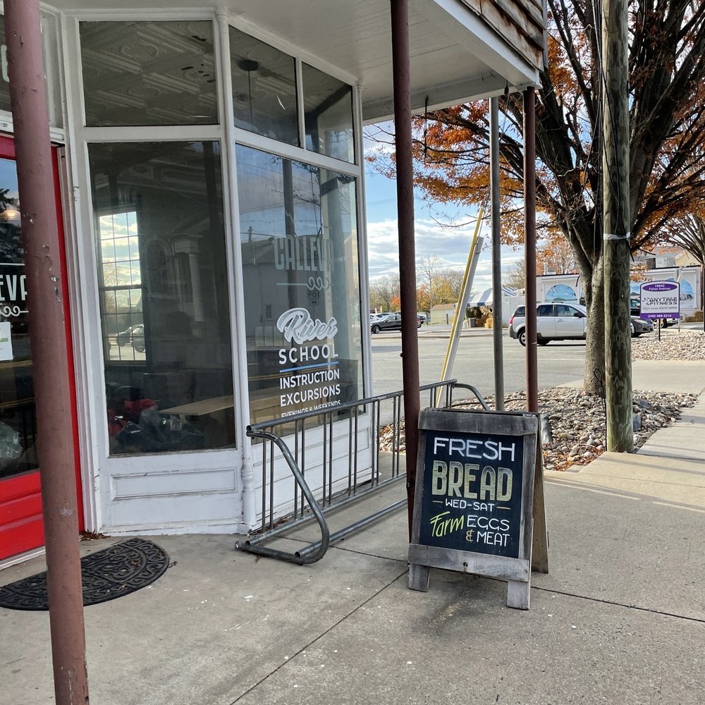 Calleva Farm Store - a sign on the sidewalk - Farmers Market Near Me - Poolesville, Maryland