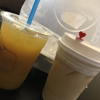 A La Mousse - Mango Lychee Fruit Tea (1st drink) Iced Iced Matcha Peach Latte (2nd w/ heart stopper) - Desserts Near Me - Philadelphia, Pennsylvania A La Mousse - Mango Lychee Fruit Tea (1st drink) Iced Iced Matcha Peach Latte (2nd w/ heart stopper) - Desserts Near Me - Philadelphia, Pennsylvania