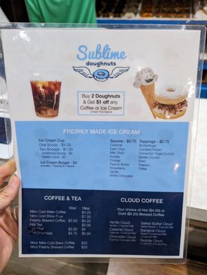 Menu photo 4 Sublime Doughnuts Atlanta, GA