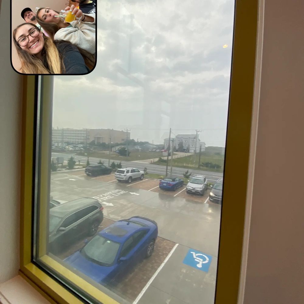 Swells’a Brewing - Rainy view from top floor - Breweries Near Me - Kill Devil Hills, North Carolina