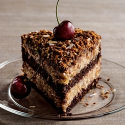 The Dark Chocolate Bakery - A slice of heaven from the Jack Goes German Chocolate Cake