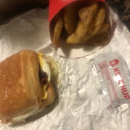 Bacon, Egg & Swiss Croissant Seasoned Potatoes Sprite.
