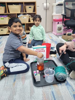 Science Experiments - Curious little minds light up the moment an experiment begins. Our students dive into hands on science that sparks wonder and builds real understanding. Mixing, measuring, and observing help children think critically and ask thoughtful questions. Each exciting discovery strengthens problem solving skills and confidence. Learning feels like an adventure when children can explore with their own hands. Give your child a place where curiosity grows every day. Enroll with us and watch their love of learning shine. Science Experiments - Curious little minds light up the moment an experiment begins. Our students dive into hands on science that sparks wonder and builds real understanding. Mixing, measuring, and observing help children think critically and ask thoughtful questions. Each exciting discovery strengthens problem solving skills and confidence. Learning feels like an adventure when children can explore with their own hands. Give your child a place where curiosity grows every day. Enroll with us and watch their love of learning shine.