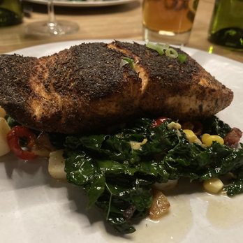 Fresko - Blackened salmon entree - New American Near Me - Des Moines, Iowa Fresko - Blackened salmon entree - New American Near Me - Des Moines, Iowa