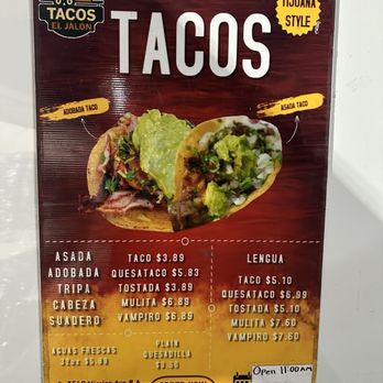 Tacos El Jalon - Menu - Food Trucks Near Me - Oceanside, California Tacos El Jalon - Menu - Food Trucks Near Me - Oceanside, California