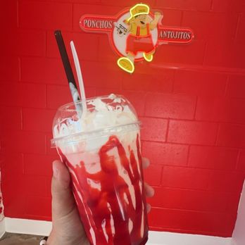Ponchos Antojitos - Strawberry cheesecake shake - Ice Cream & Frozen Yogurt Near Me - Cypress, California Ponchos Antojitos - Strawberry cheesecake shake - Ice Cream & Frozen Yogurt Near Me - Cypress, California