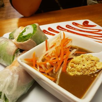 Pho Ann - Shrimp spring rolls and the Peanut Nectar of Life... j/k not sure what the peanut sauce is called but it's the best I've had. - Vietnamese Near Me - Nashville, Tennessee